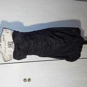 Kay Unger- Womens Black Ruched Crepe Large Bow Strapless Mini Dress Sz.8